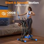 OWLSKY Air Walk Elliptical Exercise Machine for Home Gym – Full-Body Cardio Cross Trainer Glide Exercise with LCD Monitor, Device Holder, Low-Impact Workout, Full Body Fitness Equipment 400LBS