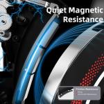 YESOUL Self-Powered Exercise Bike with Dynamic LED Lights – Stable Triangle Frame, Dual-Stage Drive, 300 lbs Capacity, Silent Magnetic Resistance, Compact Indoor Stationary Bike for Home