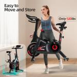 YESOUL Self-Powered Exercise Bike with Dynamic LED Lights – Stable Triangle Frame, Dual-Stage Drive, 300 lbs Capacity, Silent Magnetic Resistance, Compact Indoor Stationary Bike for Home