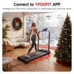 RHYTHM FUN Foldable Incline Treadmill with Remote