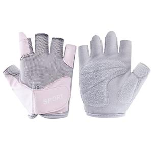 SUJAYU Workout Gloves - Gym Gloves for Women's Fitness, Hand Protection (Pink, Medium)