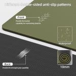 Yoga Mat Thick(10mm) Exercise Mat Non Slip Anti-tear,72"x35" Extra Large Pilates Mats for Home Workouts, Gym & Floor Stretching with Carrier Strap (Dark green + Black)