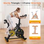 OWLSKY Exercise Bike with APP, Magnetic Resistance Indoor Cycling Bike, 300 lbs Capacity Quiet Stationary Bike for Home Gym Cardio Workout