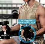 SUJAYU Workout Gloves for Men, Wrist Wraps for Lifting, Full Palm Protection Fitness Gloves (Black, L)