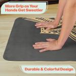 Yoga Mat with Strap - Sweat Absorbent Ultra Grippy Hot Exercise Mat Non Slip Vegan Suede Towel Combo for All Floor Fitness Workout, Bikram, Ashtanga, Vinyasa or Power Classes by RAD Sportz