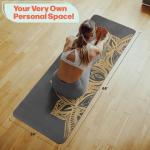 Yoga Mat with Strap - Sweat Absorbent Ultra Grippy Hot Exercise Mat Non Slip Vegan Suede Towel Combo for All Floor Fitness Workout, Bikram, Ashtanga, Vinyasa or Power Classes by RAD Sportz