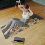 Yoga Mat with Strap - Sweat Absorbent Ultra Grippy Hot Exercise Mat Non Slip Vegan Suede Towel Combo for All Floor Fitness Workout, Bikram, Ashtanga, Vinyasa or Power Classes by RAD Sportz