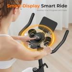 OWLSKY Exercise Bike with APP, Magnetic Resistance Indoor Cycling Bike, 300 lbs Capacity Quiet Stationary Bike for Home Gym Cardio Workout, Adjustable Seat & Tablet Holder (Black)