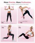 FEIERDUN 5-in-1 Adjustable Dumbbell Set of 2, 12LBS/6LBS Hand Weights for Women, 1s-Adjust Dual-Stable Dumbbell Set for Women Home Gym & Outdoor, Pink