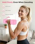 FEIERDUN 5-in-1 Adjustable Dumbbell Set of 2, 12LBS/6LBS Hand Weights for Women, 1s-Adjust Dual-Stable Dumbbell Set for Women Home Gym & Outdoor, Pink