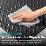 NEWBULIG Interlocking Foam Floor Tiles, Gym Flooring for Home Gym Mat 24 inch Long, 1/2 Inch Thick, Foam Mats for Floor, Garage, Workout Space, Non-Slip, 36pcs