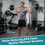 NEWBULIG Interlocking Foam Floor Tiles, Gym Flooring for Home Gym Mat 24 inch Long, 1/2 Inch Thick, Foam Mats for Floor, Garage, Workout Space, Non-Slip, 36pcs