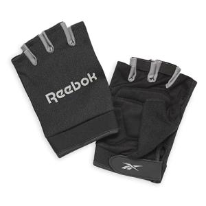 Reebok Classic Fingerless Gloves (Black/Grey, Small), Lightweight Fitness & Weight Lifting Gloves for Training, Crossfit, Cycling & Home Gym Exercise, Breathable Workout Gloves for Men & Women