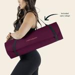Retrospec Solana Yoga Mat 1/2" Thick w/Nylon Strap for Men & Women - Non Slip Excercise Mat for Yoga, Pilates, Stretching, Floor & Fitness Workouts