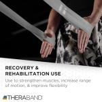 TheraBand - 12719 CLX Resistance Band with Loops, Fitness Band for Home Exercise and Full Body Workouts, Portable Gym Equipment, Gift for Athlete, Individual 5 Foot Band, Silver, Super Heavy, Advanced Level 2