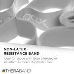 TheraBand - 12719 CLX Resistance Band with Loops, Fitness Band for Home Exercise and Full Body Workouts, Portable Gym Equipment, Gift for Athlete, Individual 5 Foot Band, Silver, Super Heavy, Advanced Level 2