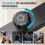 THERUN Elliptical Exercise Machine, Hyper-Quiet Magnetic Elliptical Machine for Home, 15.3IN Stride Elliptical Training Machines with 16 Resistance Levels, 17.6LBS Flywheel (Metallic)