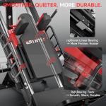 Leg Press Hack Squat Machine Combo, 45° Leg Exercise Machine ,Lower Body Special with Weight Storage for Quads, Hamstring, Glutes, Calves, Compact Home Gym Leg Day Equipment