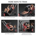 Leg Press Hack Squat Machine Combo, 45° Leg Exercise Machine ,Lower Body Special with Weight Storage for Quads, Hamstring, Glutes, Calves, Compact Home Gym Leg Day Equipment