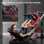 Leg Press Hack Squat Machine Combo, 45° Leg Exercise Machine ,Lower Body Special with Weight Storage for Quads, Hamstring, Glutes, Calves, Compact Home Gym Leg Day Equipment
