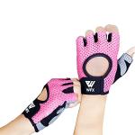 WESTWOOD FOX Weight Lifting Gloves for Men Women Gym Gloves with Wrist Wrap Support for Workout Training Exercise Fitness Hanging, Pull ups for Dumbbell, Cycling (Pink Without Wrist Support, Medium)