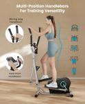 Dripex Elliptical Exercise Machine, Magnetic Elliptical Machine for Home, Hyper-Quiet Elliptical Training Machines w/ 6KG Flywheel, 16 Resistance Levels, Pulse Sensor, LCD Monitor (Blue)