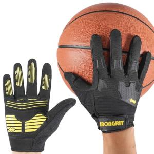 IRONGRIT Workout Gloves for Men Full-Finger: Weight Lifting Gloves with Full Palm Protection & Extra Grip for Gym, Weightlifting,Rowing, Exercise, Basketball and Cycling (Large)