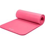 Retrospec Solana Yoga Mat 1" Thick w/Nylon Strap for Men & Women - Non Slip Exercise Mat for Home Yoga, Pilates, Stretching, Floor & Fitness Workouts - Pink Dahlia