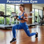 Leyndo 11 Pcs Resistance Bands with Handles Exercise Fitness Resistance Tube Bands Working Out Loop Band and Door Anchor for Men Women Physical Therapy Strength Training Shape Body Home Workouts