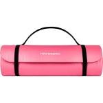 Retrospec Solana Yoga Mat 1" Thick w/Nylon Strap for Men & Women - Non Slip Exercise Mat for Home Yoga, Pilates, Stretching, Floor & Fitness Workouts - Pink Dahlia