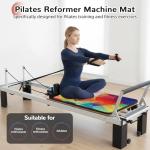 Non Slip Pilates Reformer Mat, Soft Fleece Surface Pilates Towel Mat, Pilates Mat with Multiple Equipment, Lightweight and Foldable, Sweat Wicking and Quick Drying, For Yoga and Fitness (Multicolor)