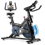 Exercise Bike for Home – 350LB Magnetic Resistance Indoor Cycling Bike, Silent Stationary Spin Bike with App Sync, Adjustable Seat, LCD Monitor, Smooth & Quiet for Cardio Workout