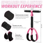 NTIUYOT Upgraded Durable Pedal Resistance Band with Handle, Thickened Latex Tubes and Soft Foam Fabric Foot Pedal, Sit Up Exercise Equipment for Abdomen, Waist, Arm, Core/ABS, Leg, Physical Therapy