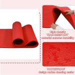 Fitvids 1/2-Inch Thick High Density Foam Exercise Yoga Mat with Carrying Strap, For Cushioning The Body Against Hard Floors, Red