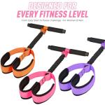 NTIUYOT Upgraded Durable Pedal Resistance Band with Handle, Thickened Latex Tubes and Soft Foam Fabric Foot Pedal, Sit Up Exercise Equipment for Abdomen, Waist, Arm, Core/ABS, Leg, Physical Therapy