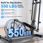 ANCHEER Elliptical Exercise Machine, Elliptical Trainer for Home Gym, Exercise Equipment 550Lbs Max Weight, Ultra-Silent Elliptical Machine, 16 Resistance Levels & Pulse Rate Grips