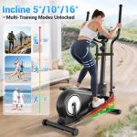 ANCHEER Elliptical Exercise Machine, Elliptical Trainer for Home Gym, Exercise Equipment 550Lbs Max Weight, Ultra-Silent Elliptical Machine, 16 Resistance Levels & Pulse Rate Grips
