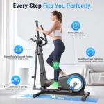 ANCHEER Elliptical Exercise Machine, Elliptical Trainer for Home Gym, Exercise Equipment 550Lbs Max Weight, Ultra-Silent Elliptical Machine, 16 Resistance Levels & Pulse Rate Grips