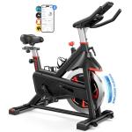Merach Exercise Bike, Magnetic Stationary Bike with Exclusive App, 300lbs Indoor Workout Bike with Comfortable Bike Seat Cushion and Tablet Mount for Home Weight Loss