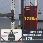 Smith Machine with Weight Stacks, Heavy Duty Home Gym System Power Cage Cable Crossover Machine Multi-Functional Trainer 350lbs Weigh Stack Ratio 1:1