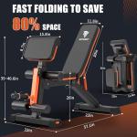 XCHIEF Adjustable Weight Bench - 1000LBS Capacity Heavy Duty Foldable Workout Bench for Full Body Exercise, Flat/Incline/Decline, Bench Press for Home Gym with Preacher Pad & Leg Extension