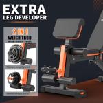 XCHIEF Adjustable Weight Bench - 1000LBS Capacity Heavy Duty Foldable Workout Bench for Full Body Exercise, Flat/Incline/Decline, Bench Press for Home Gym with Preacher Pad & Leg Extension