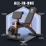 XCHIEF Adjustable Weight Bench - 1000LBS Capacity Heavy Duty Foldable Workout Bench for Full Body Exercise, Flat/Incline/Decline, Bench Press for Home Gym with Preacher Pad & Leg Extension