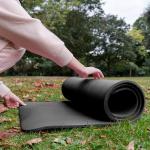 BalanceFrom Fitness GoYoga All Purpose 71 x 24 x 1 Inch Extra Thick Anti Tear High Density Non-Slip Exercise Yoga Mat with Carrying Strap, Black