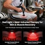 BOB AND BRAD D6 Ultra Massage Gun with Infrared Light, Deep Tissue Percussion Massager Gun with 16mm Amplitude, Professional Muscle Massager for Athletes, Electric Handheld Massager