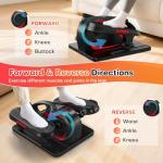 Under Desk Elliptical Machine, Electric Elliptical Leg Exerciser While Sitting for Seniors with Upgraded 15 Speeds & 12 Auto Mode, Forward & Reverse Direction, Quiet Portable Seated Pedal Exerciser