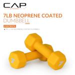 CAP Barbell Neoprene Dumbbell Weights, 7 lb Pair, Tuscan Gold