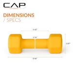 CAP Barbell Neoprene Dumbbell Weights, 7 lb Pair, Tuscan Gold
