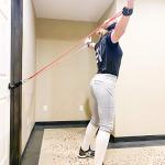 Arm Pro Bands Baseball Softball Resistance Training Bands for Arm Strength, Pitching and Conditioning Equipment, Anchor Strap, Door Mount (Green - Youth Athletes, Ages 12 & Under)