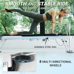 Pilates Reformer, PAETA Foldable Reformer Pilates Machine for Home Use, with Dual Resistance- Springs and Cords, Pilates Equipment for Home Workouts with Jump Board, Up to 400 LBS